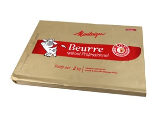 Beurre de tourage - spécial feuilletage, viennoiserie - 1 plaque de 2 kg