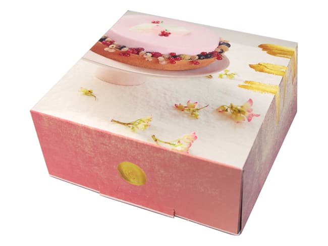 Boîte entremet carrée "Exquise" - hauteur 8 cm - 20 x 20 cm (x 50)