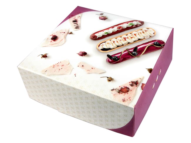 Boîte entremet carrée "Fantaisie" - hauteur 8 cm - 20 x 20 cm (x 50)