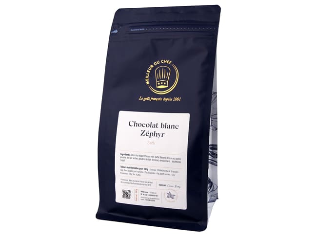 Chocolat blanc Zéphyr 34% - 500 g - Cacao Barry