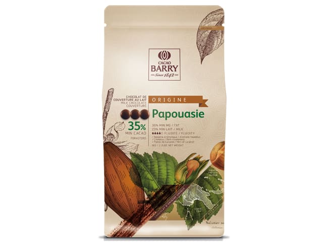 Chocolat au lait Papouasie 35% - 1 kg - DDM courte 12/11/2025 - Cacao Barry