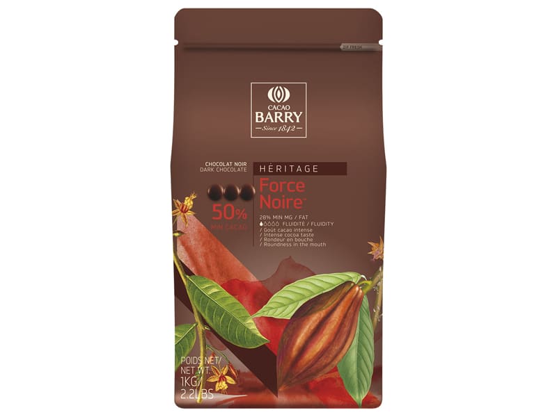 1 kg Chocolat noir à dessert 72% de cacao, fèves de chocolat