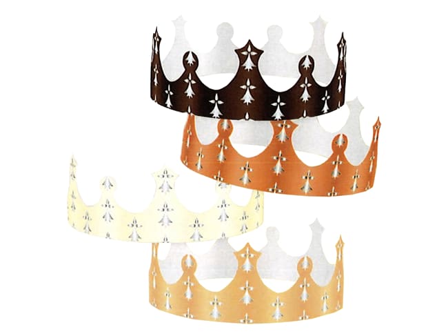 Couronne des rois Amalgame chocolat - 4 couleurs panachées - 100 unités