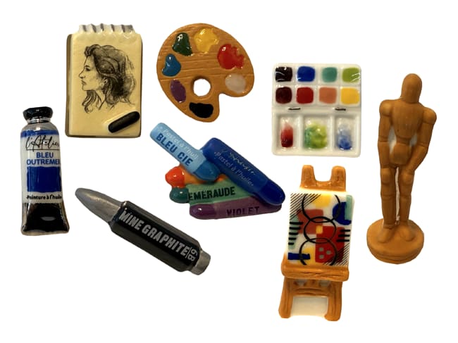 Fèves - L'atelier du peintre - Collection 2027 - Sachet de 12 fèves - EPIFOLIE