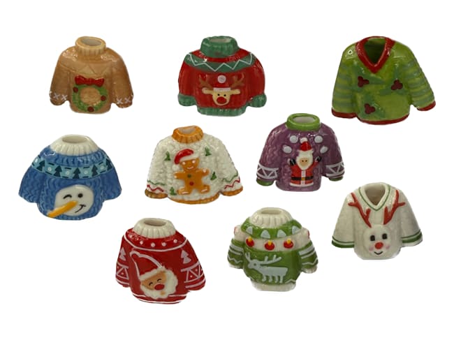 Fèves - Pulls festifs - Collection 2026 - Sachet de 10 fèves - ARGUYDAL