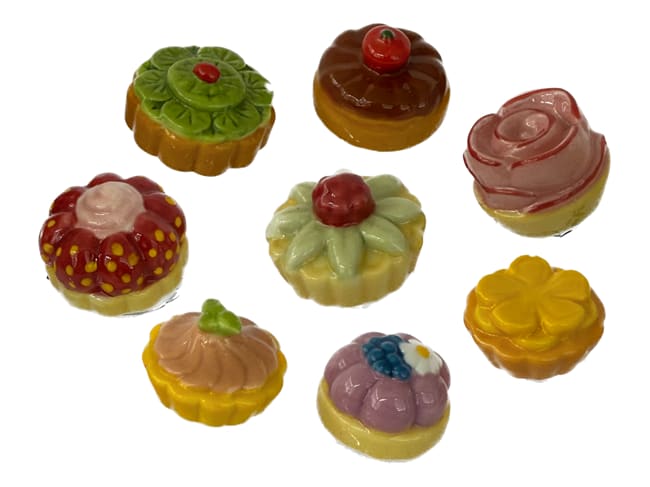 Fèves - Tartelettes fleurs de fruit - Collection 2026 - Boite de 100 fèves - NORDIA