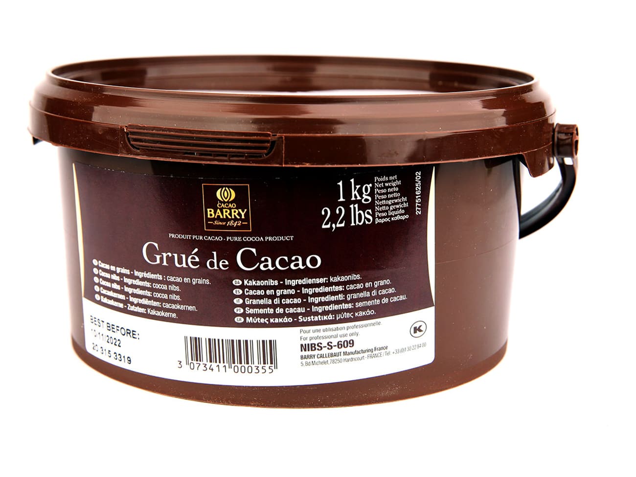 Grains de café-chocolat par 1 kg - Cacao Barry