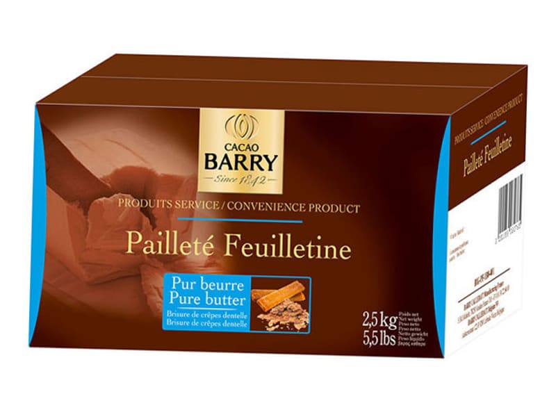 Pailleté Feuilletine pur beurre 2,5 kg cacao Barry - Meilleur du Chef