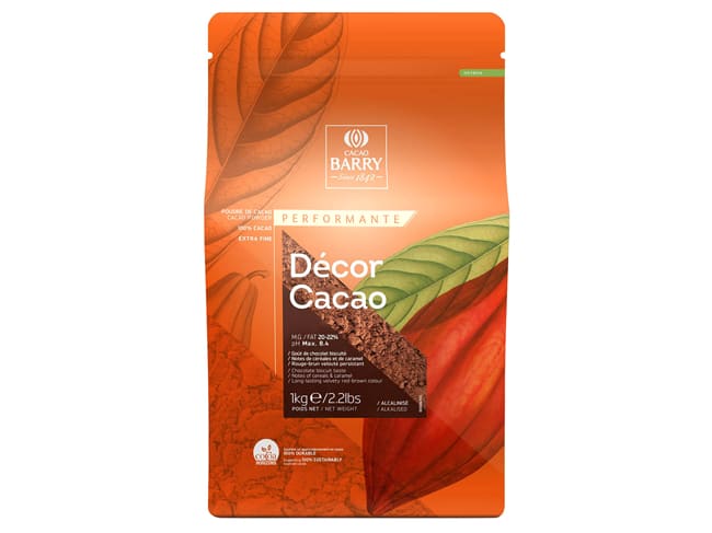 Poudre de cacao - Décor Cacao hydrophobe - 1 kg - Cacao Barry