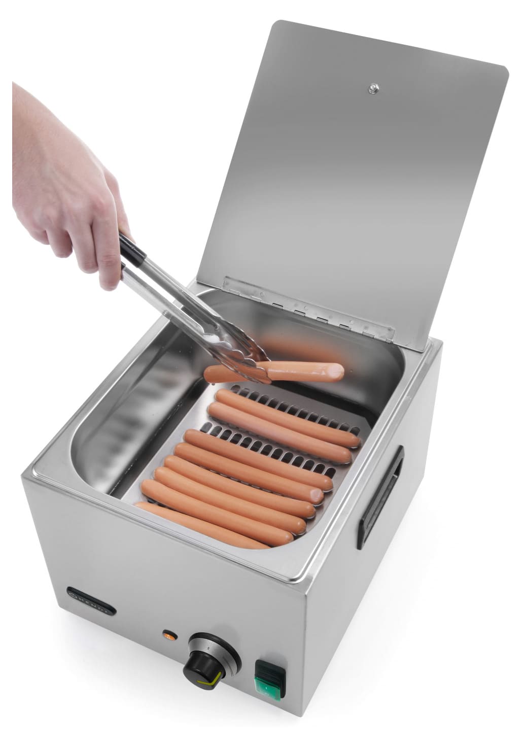 Chauffe-saucisses Professionnel 10 Litres - Inox, Réglable Jusqu'à 85°C, Pour Snacks Et événements