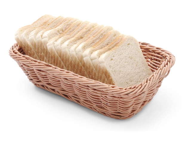 Corbeille à pain - renforcée fil d'inox - 26,5 x 16,2 cm