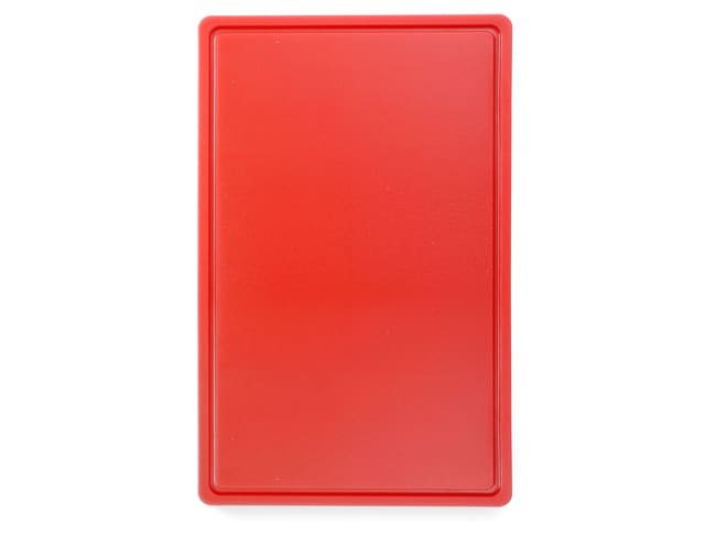 Planche à découper HDPE 500 - 53 x 32,5 cm - rouge - Hendi