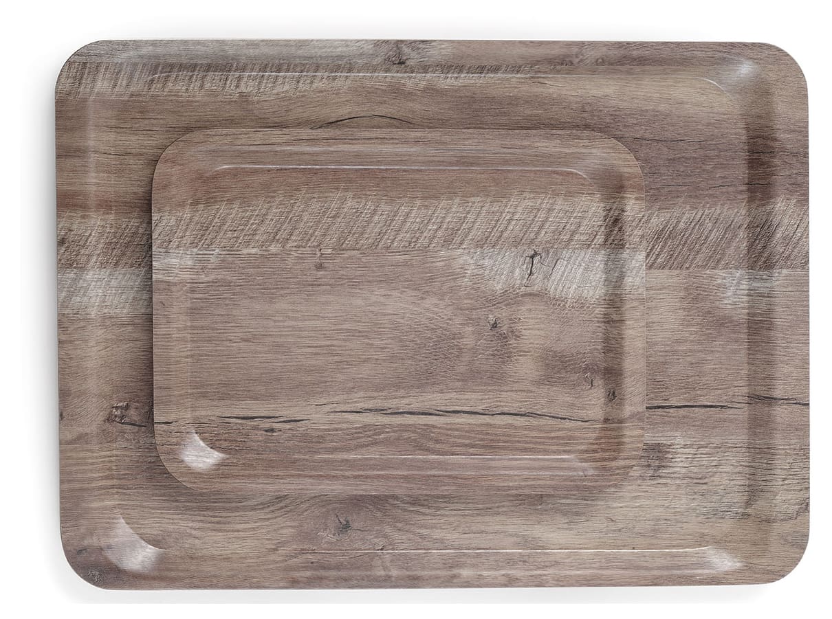 Plateau De Service Mélamine Kesper 48x30 Cm Noir - Ristorante