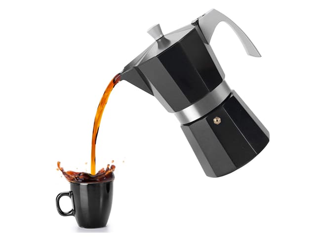 Cafetière italienne noire - Evva Black - 6 tasses - Ibili