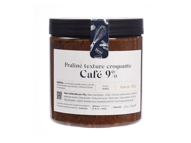Praliné café 9% - texture croquante - 250 g - Meilleur du Chef