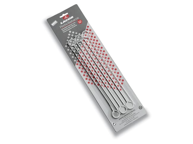 Brochette carrée inox (x 6) - 30 cm - Lacor