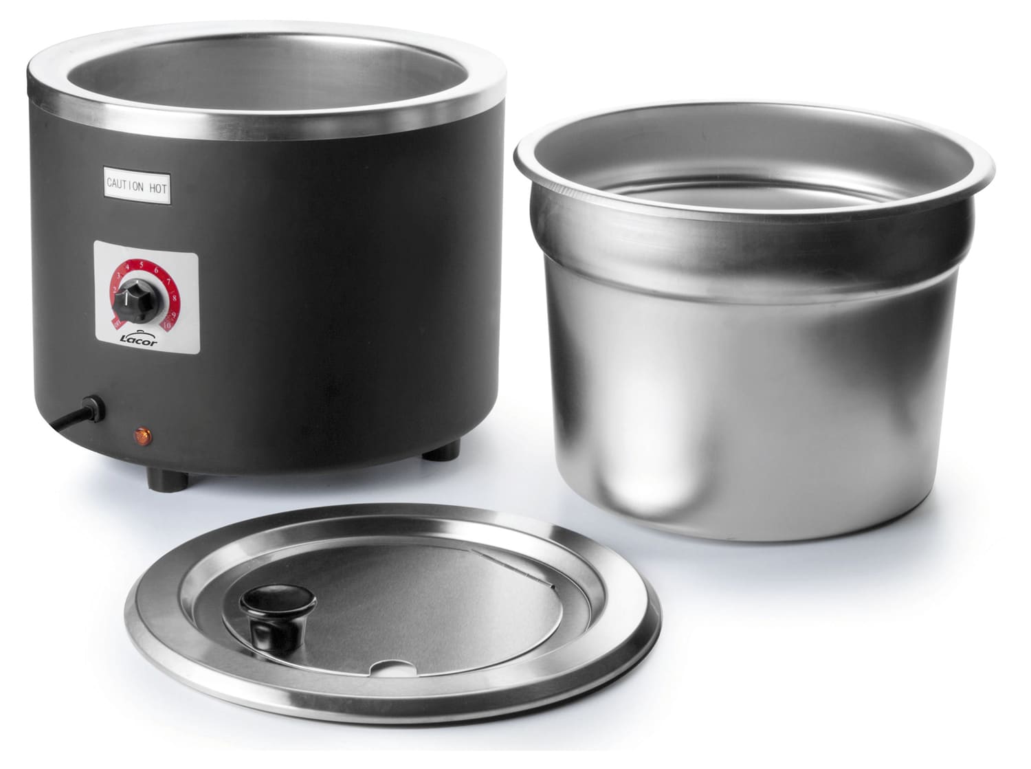 Marmite à Soupe électrique, 10 L Soupière électrique Bouilloire à Soupe Chauffe-Soupe Avec Récipient Intérieur Amovible En Acier Inoxydable Pour Soupe Fromage Vin Chaud