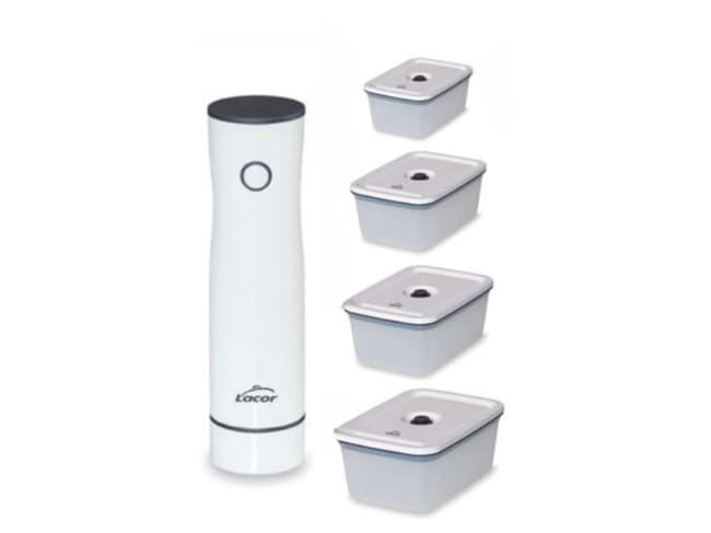 Ensemble Pompe sous vide Smart - avec 4 boîtes compatibles - Lacor