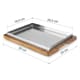 Plateau de cuisson et de présentation - Inox et bois d'acacia - 33 x 23 cm - Lacor