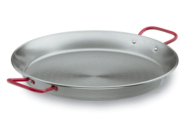 Plat à Paella en inox 40 cm avec couvercle inox