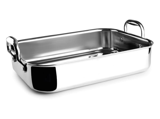 Plat à rôtir inox Trichef - 35 x 26 cm - Lacor