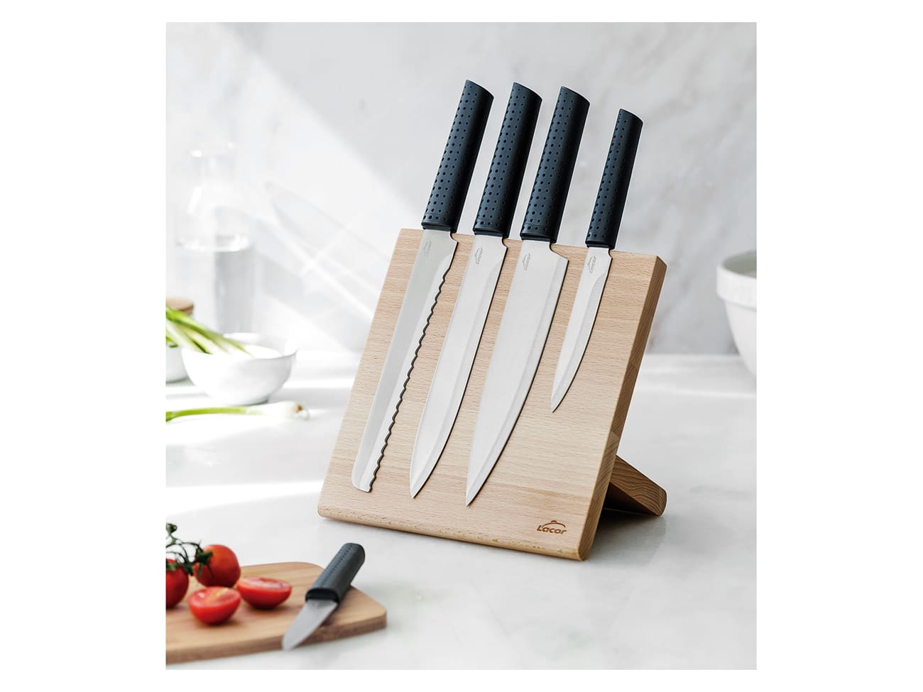Bloc couteau magnétique Master Class 5 couteaux - Kitchen Craft