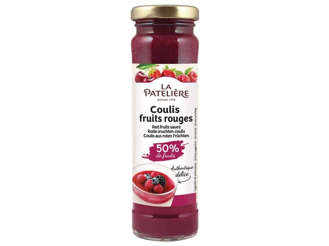 Coulis 4 fruits rouges - 165 g - La Patelière