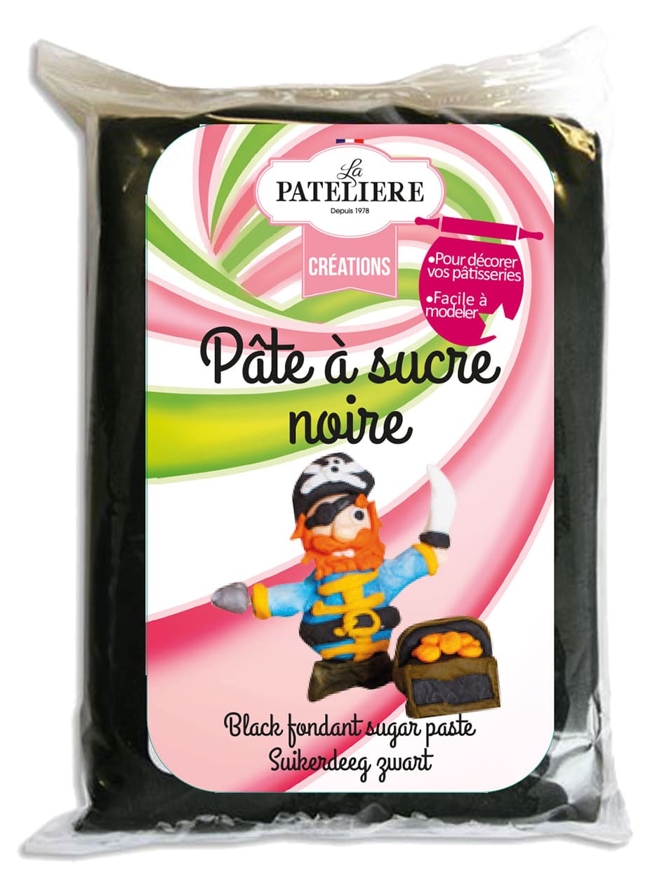 Pâte à sucre Patisdécor - Noir - 1 kg