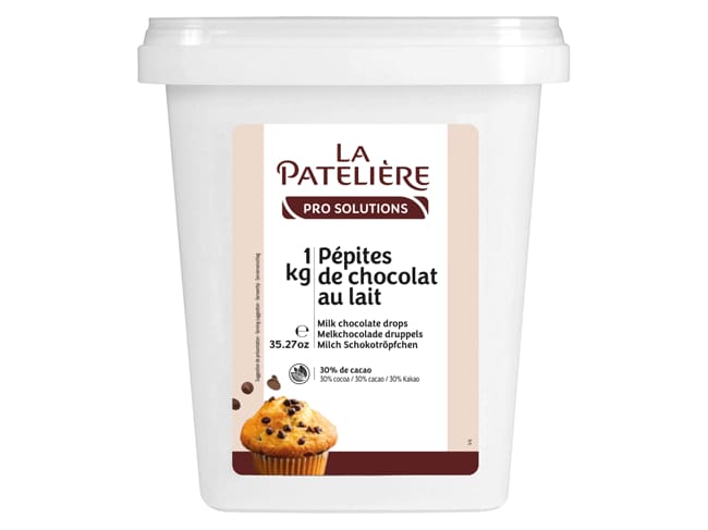 Pépites de chocolat au lait 30% - 1 kg - La Patelière