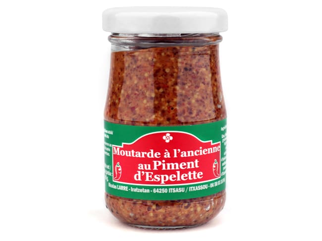 Moutarde au piment d'Espelette - 95 g - Larre