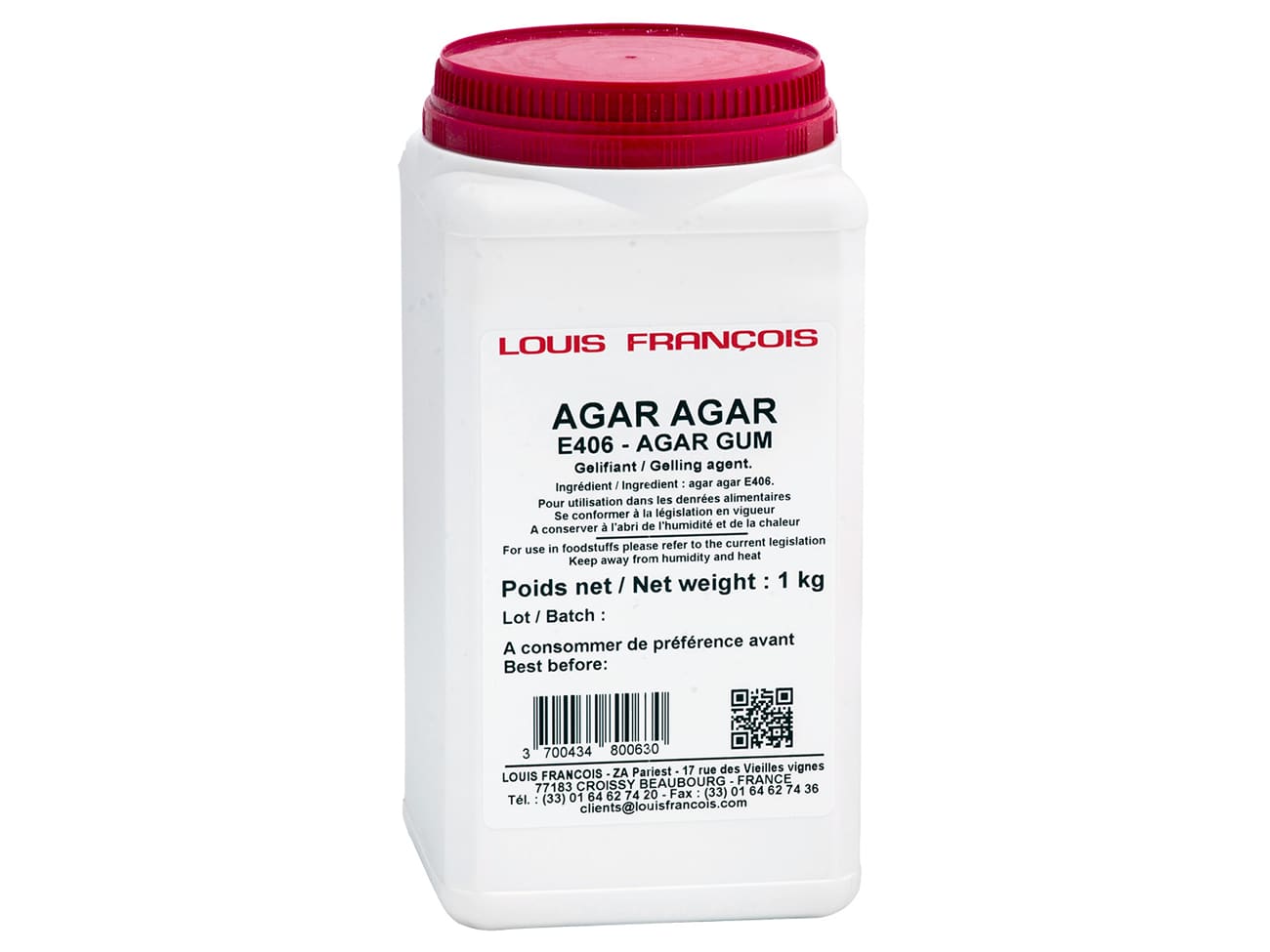 Agar-Agar - 1 kg - Louis François - Meilleur du Chef