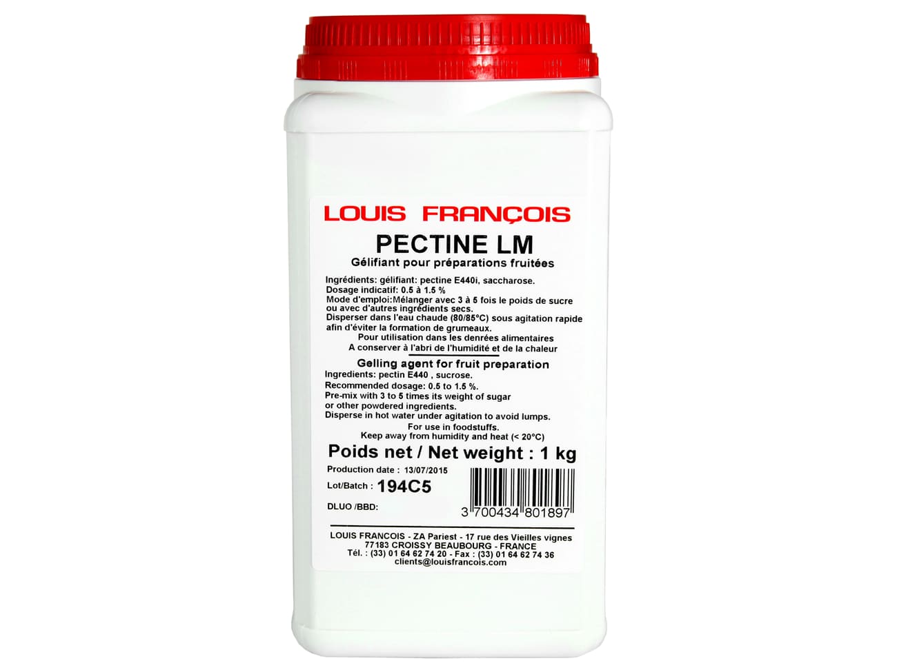 Pectine jaune, boîte de 1 kg - Louis François