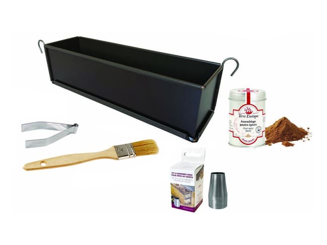 Kit Moule à pâté en croûte - antiadhérent - 30 x 8 x ht 8 cm - Tellier