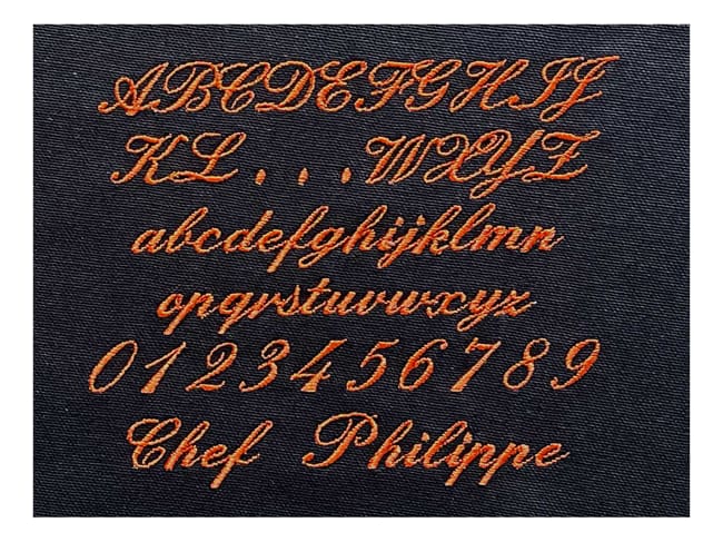 Broderie - Modèle C1 - Orange - Meilleur du Chef