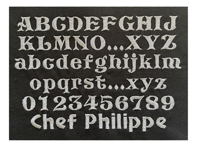 Broderie - Modèle M6 - Gris - Meilleur du Chef