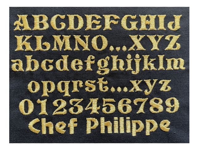 Broderie - Modèle M6 - Or - Meilleur du Chef