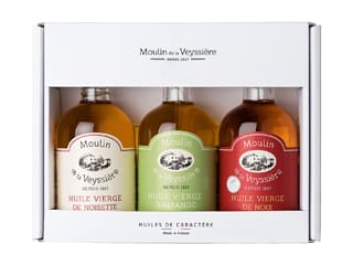 Coffret découverte 3 huiles - Noix, amande, noisette - 3 x 10 cl - Moulin de la Veyssière