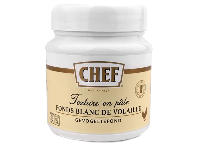 Fond blanc de volaille Premium - en pâte - 630 g - Chef®