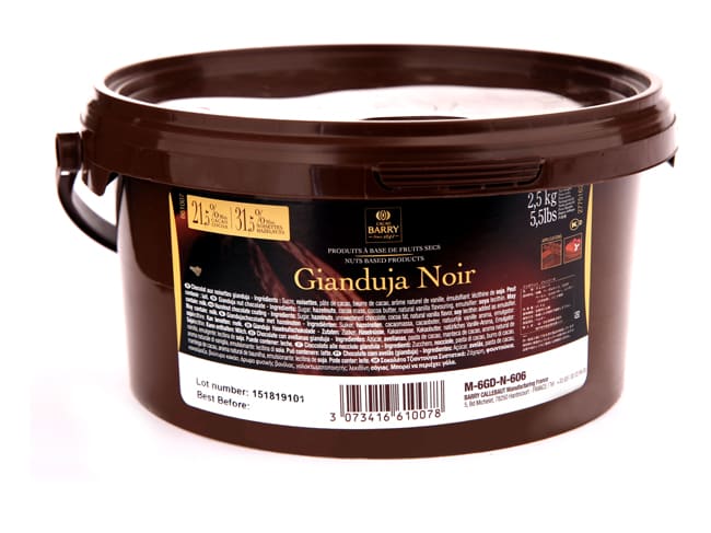 Gianduja noir - 2,5 kg DDM courte 16/04/2026 - Cacao Barry