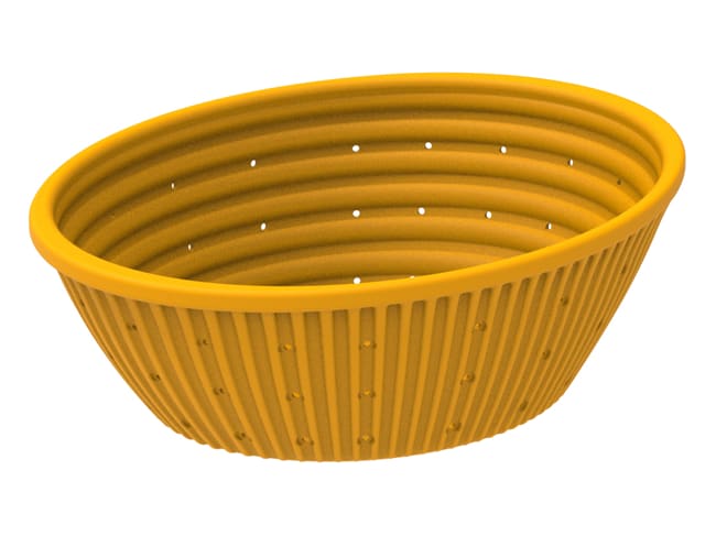 Banneton ovale à fermentation - silicone micro perforé - 23,7 x 18,1 x 7,2 cm - Mallard Ferrière