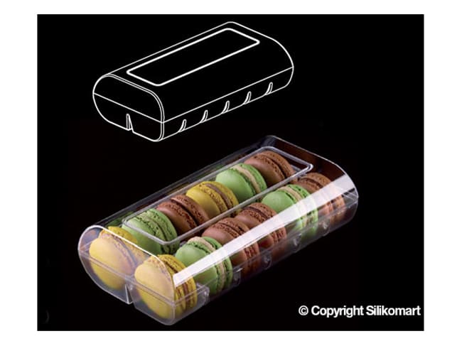 Boîte à macarons Macado - pour 12 macarons - transparente - Silikomart