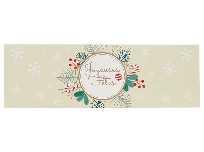 Boîte à bûche Hohoho (x 25) - 40 x 11,5 cm