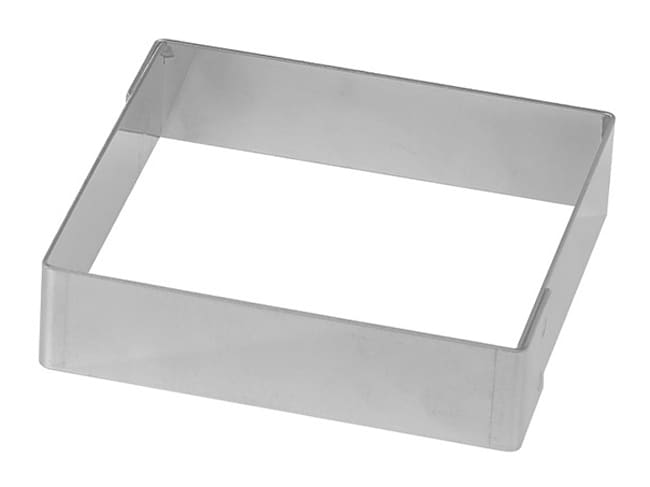 Carré à tarte inox bord droit - ht 2 cm - 8 cm - Mallard Ferrière