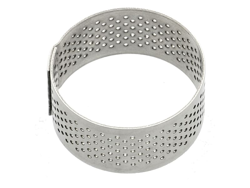 VIDETOL Lot De 8 Cercles à Pâtisserie 8 Cm - Moules à Tarte Perforés En Acier Inoxydable Pour Gâteaux Et Quiches