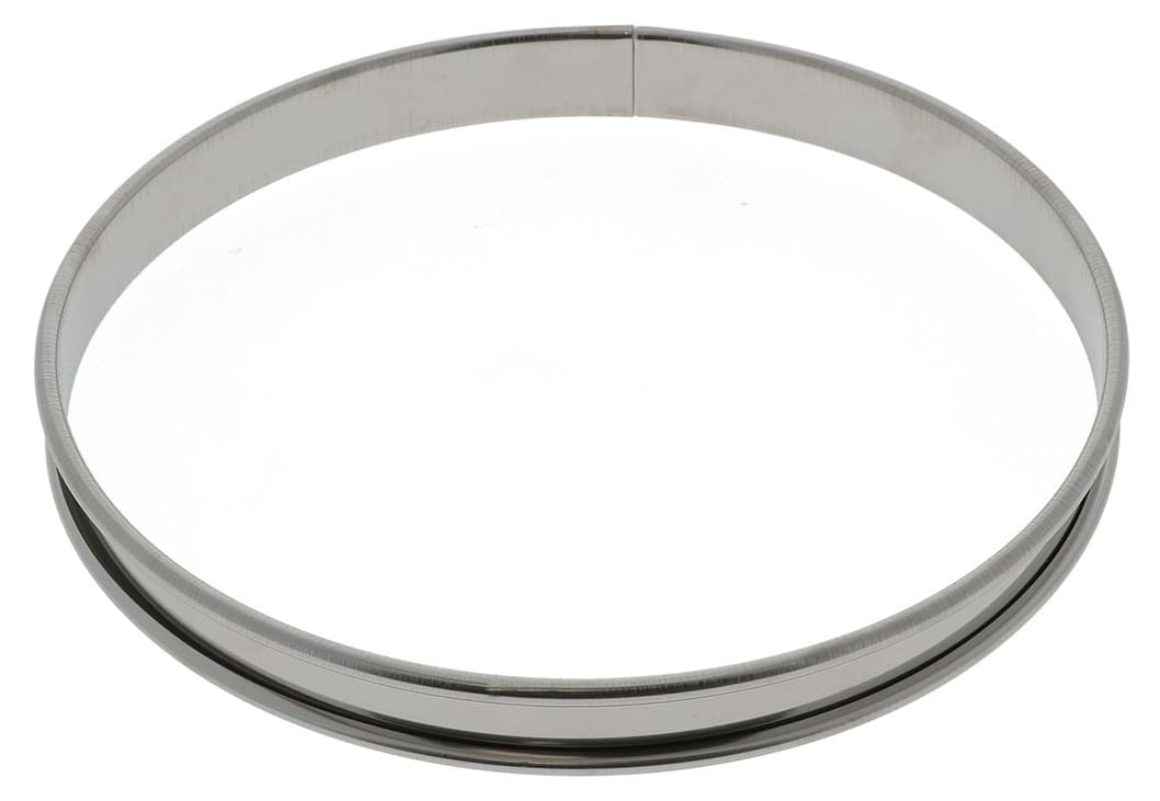 Cercle à tarte en inox - 28 cm h.2 cm - Bords Roulés - Gobel
