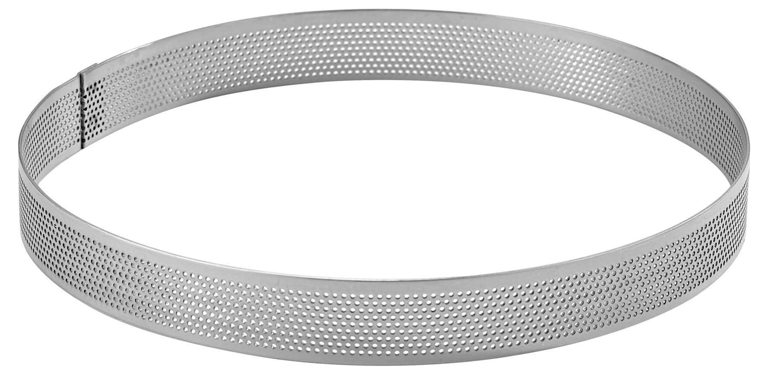 Cercle à tarte perforé cannelé - rond - Diamètre cm 20 cm