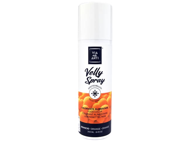 Colorant en spray effet velours - 250 ml - orange - Velly Spray