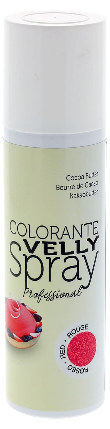 Colorant naturel Rouge spray Velly effet velours 250ml Azo Free - Couleur  Rouge - Pâtisserie - Parlapapa