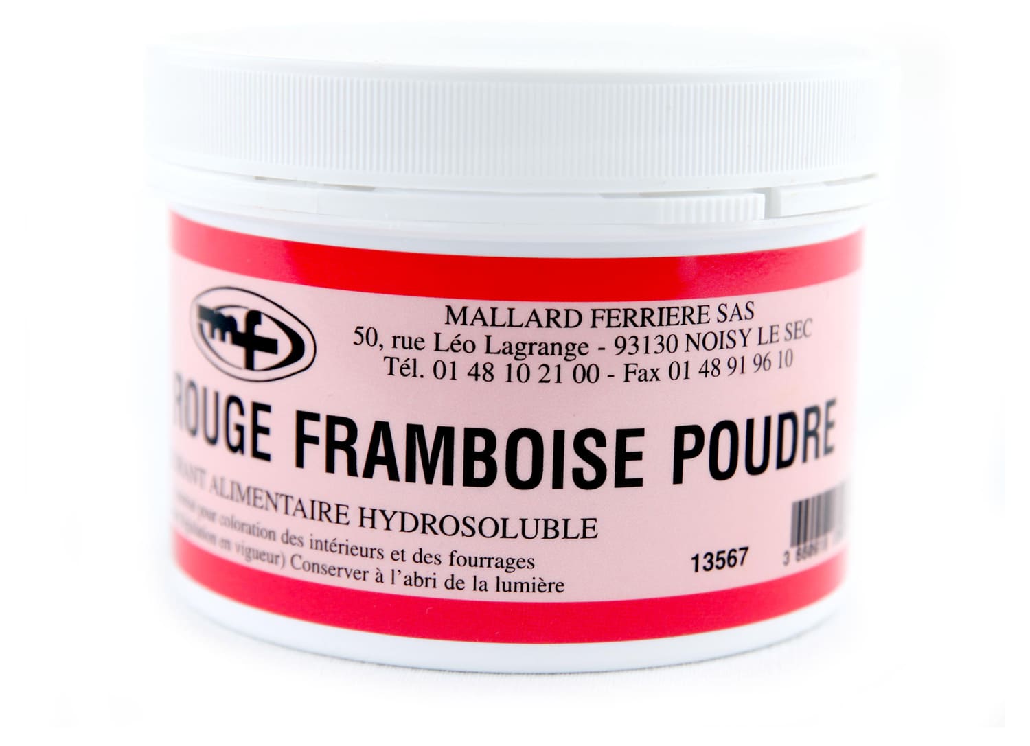 Colorant alimentaire rouge mûre 25 g hydrosoluble Matfer
