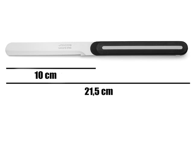 Couteau microdenté à bout rond - 10 cm - Noir - Arcos